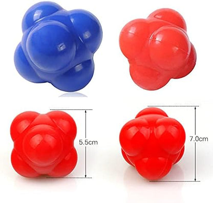 Reaction Ball, Reflex Ball for Hand-Eye Coordination Training Equipment, Field Training Balls and Agility Trainer (Blue)
