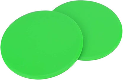 Core Sliders for Full Body Workout | 2Pcs Gliding Discs for Home Gym/Balance Training/Core Strength | Portable Exercise Sliders, Green