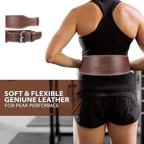 Spartan Weight Lifting Belt (5mm Thick) - Genuine Leather Lifting Belt Gym for Men & Women - Functional Workout Belt - Gym Belt for Weightlifting, Powerlifting, Squat & Deadlift - Adjustable Weightlifting Belt