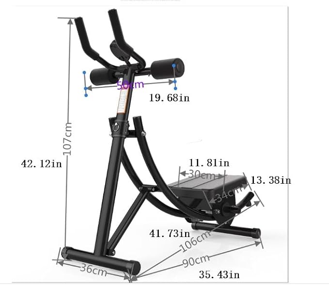 Ab Machine for Home Gym, Core Strength Training Equipment for Home Fitness, Ab Crunch Coaster with 3 Intensities and Digital Display, Foldable Core Trainer for Abdominal