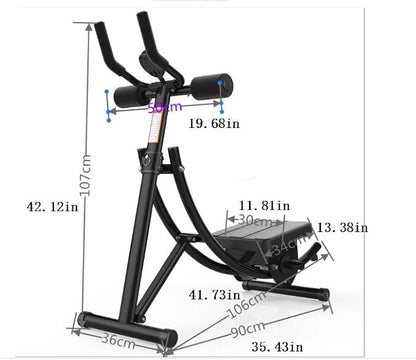 Ab Machine for Home Gym, Core Strength Training Equipment for Home Fitness, Ab Crunch Coaster with 3 Intensities and Digital Display, Foldable Core Trainer for Abdominal