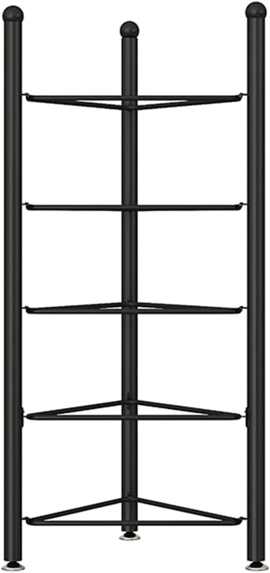 3/5/6/7 Tier Floor Stand Storage Organizer Exercise Half Balance Ball Storage Rack, Home Gym Workout Equipment for Bosu Slam Bowling Medicine Balls(Black,5 Layer - 51jin)