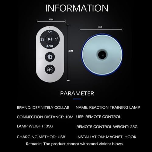 Reaction Training Light, Agile Speed Training Equipment, 4 Modes,for Football, Boxing, Fitness, Sports
