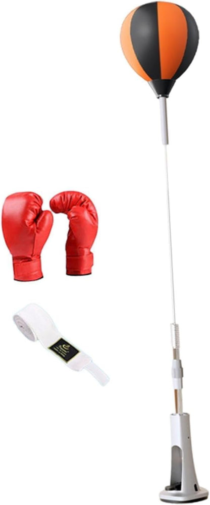 Boxing Reaction Ball Boxing Speed Bag Suction Cup Base Boxing Punching Bag with Stand for Home Gym, Fitness, Exercise, MMA, forAdults withGloves