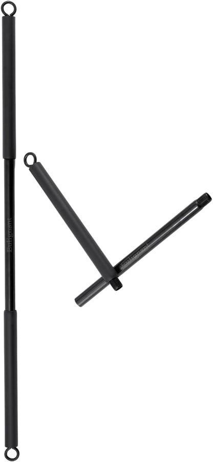 Swing Trainer for Golf/Baseball/Tennis Improvement, Resistance Cord (25&80lbs) with Weighted Workout Bar, Rotational Movements Exercise in Core Training