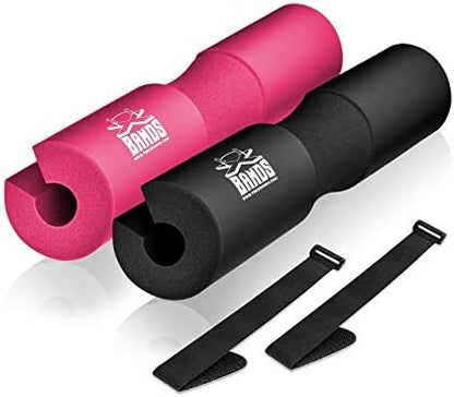 The X Bands Premium Barbell Pad, Squat Pads, Hip Thruster, Safety Neck & Shoulder Protection, Foam Padded Cushion for Weight Lifting, Gym Equipment, Glute Exercise, Lunges, Thrusts - 1 Pad w. 2 Straps
