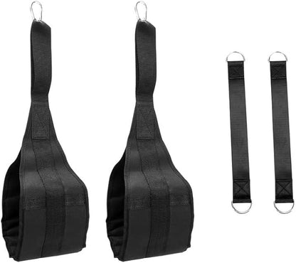 Hanging Ab Straps, for Abdominal Muscle Building, Rip Resistant and Padded Arm Support for Ab Workout, Ab Sling Straps for Knee and Leg Raises, Pull Up Straps for Men and Women