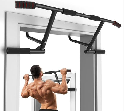 ONETWOFIT Pull Up Bar for Doorway, 440 lbs Heavy Duty Upper Body Fitness Workout Bar for Home Gym Exercise, Multi-Grip Strength Wall Mounted Door Frame Chin-Up Bar for Almost All Doors