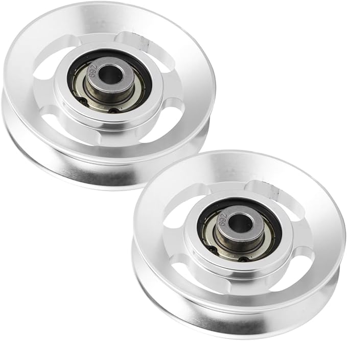 2pcs Heavy Duty Gym Pulley Wheel for Fitness Equipment Smooth Silent Bearing for Home Gym Pulley System and Attachments for Cable Machines and Strength Training