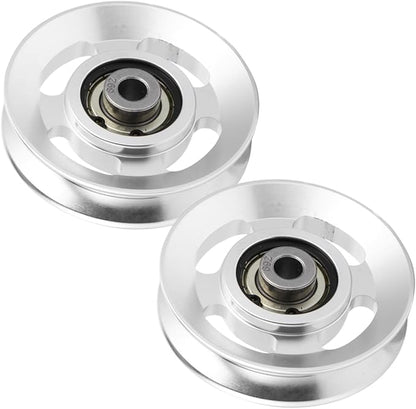 2pcs Heavy Duty Gym Pulley Wheel for Fitness Equipment Smooth Silent Bearing for Home Gym Pulley System and Attachments for Cable Machines and Strength Training