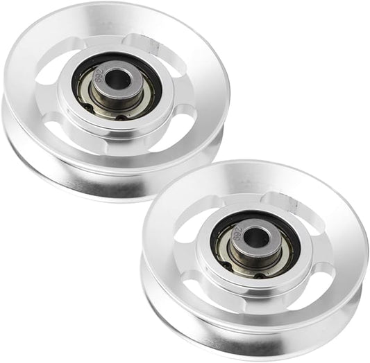2pcs Heavy Duty Gym Pulley Wheel for Fitness Equipment Smooth Silent Bearing for Home Gym Pulley System and Attachments for Cable Machines and Strength Training