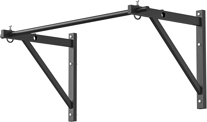 PAPABABE Wall Mounted Pull Up Bar, Chin Up Bar, Strength Training Pull-Up Bars Chin Up Bars for Home Gym