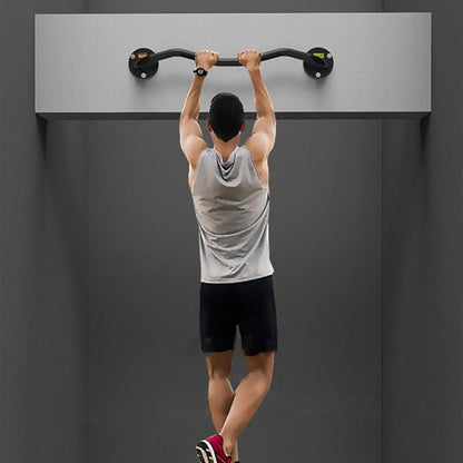 Wall Mounted Pull Up Bars Perfect Fitness Multi-Gym Doorway Pull Up Bar Home Gym Exercise Workout Equipment Strength Training Equipment Fitness Equipment Single Bars for Walls (Color : Black)