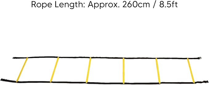 Agility Ladder, 2.6m Speed Agility Training Ladder Speed Training Pad Football Footwork Soccer Workout Pad Workout Equipment for Basketball Kit