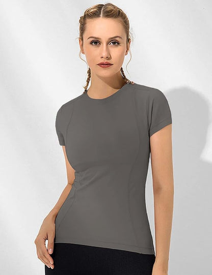 Loovoo Women Workout Shirts 1/2/3 Pack Athletic Compression Tee Dry Fit Yoga Gym Basic Tops