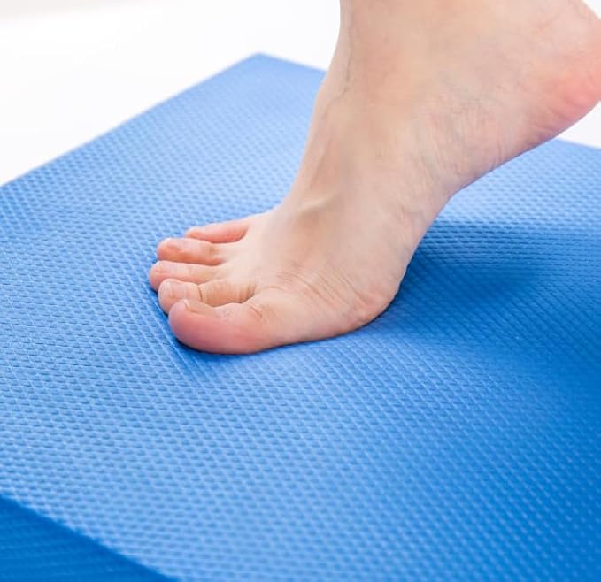 Stability Trainer Pad & Pilates Board Set - Non-Slip Foam Balance Exercise Pad,Balance Cushion for Yoga, Pilates, Therapy, and Home Fitness - Includes 3 Resistance Bands (12LB Yellow, 45LB Red, 85LB Black) - Portable and Lightweight