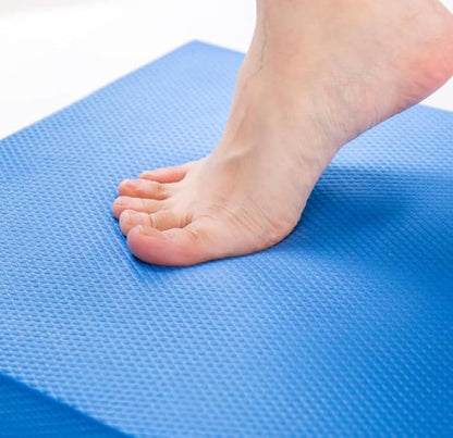 Stability Trainer Pad & Pilates Board Set - Non-Slip Foam Balance Exercise Pad,Balance Cushion for Yoga, Pilates, Therapy, and Home Fitness - Includes 3 Resistance Bands (12LB Yellow, 45LB Red, 85LB Black) - Portable and Lightweight