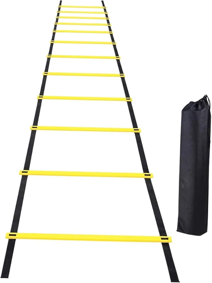 Colaxi Soccer Agility Ladder Folding Balance Multifunction Volleyball Coordination Workout Football Footwork Training Instant Set up