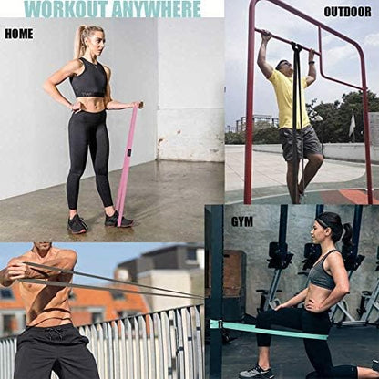 Long Resistance Bands for Working Out Women, Fabric Resistance Band, Stretch Bands for Exercise Bands Resistance Bands Set for Physical Therapy, Elastic Bands for Exercise