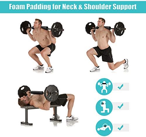 Weightlifting Pad, Portable and Lightweight, Cushioned Foam for Weighted, for Squats Lunges Hip Thrusts