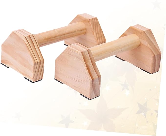 Solid Wood Handstand Bars and Push-up Support Set for Muscle Training, Non-slip Parallettes Push up Stand Exercise Equipment for Home Calisthenics and Strength Workouts