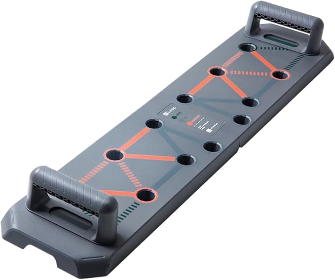 KEEP Push Up Board, 18-in-1 Foldable Pushup Bar for Men & Women, Portable Home Gym Equipment for Chest, Triceps, Shoulder & Back Workout, Heavy-Duty ABS Muscle Strength Training System (Grey)
