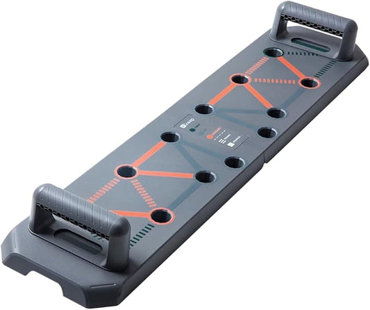 KEEP Push Up Board, 18-in-1 Foldable Pushup Bar for Men & Women, Portable Home Gym Equipment for Chest, Triceps, Shoulder & Back Workout, Heavy-Duty ABS Muscle Strength Training System (Grey)