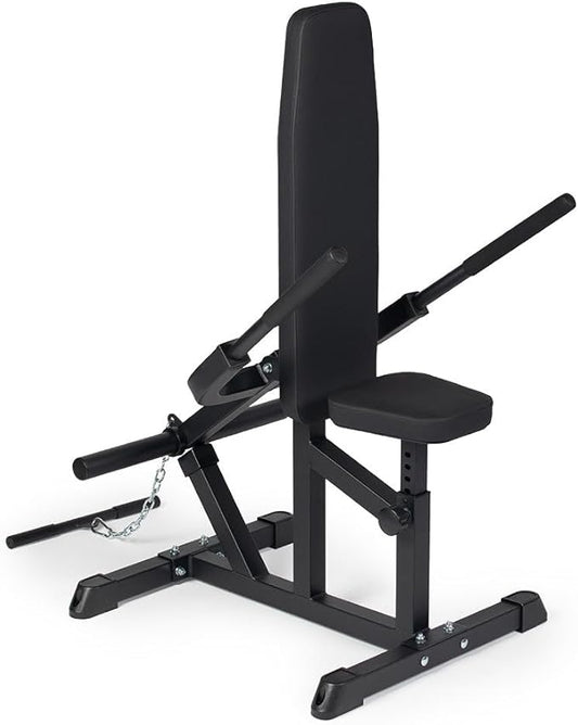 Titan Fitness Seated Dip Machine, Plate Loaded Dip Machine Rated 200 LB, Seated Triceps Dip Machine, Adjustable Padded Seat Backrest, Doubles as Bicep Curl Station