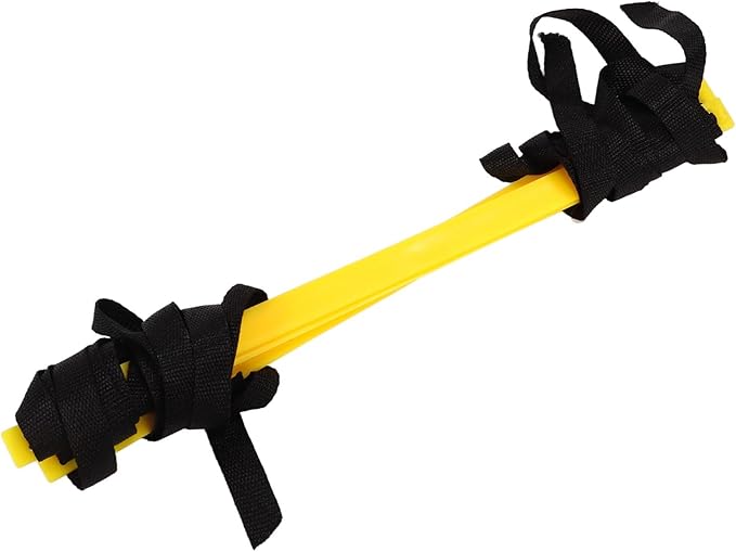Restokki 2PCS 4 Rung Rope Ladder Speed Training Footwork Ladder with Carry Bag for Football Basketball 2m Black Rope Yellow Rung