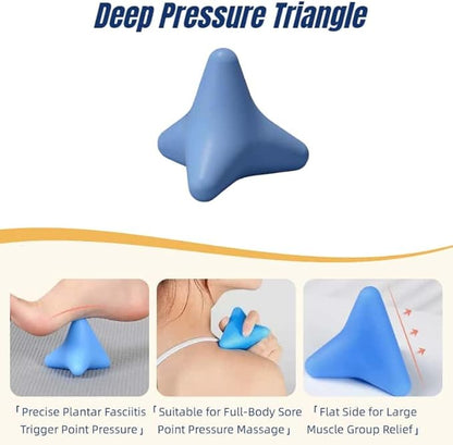 Massage Ball & Foot Roller - 3-in-1 Set, Massage Roller - Plantar Fasciitis Relief and Heel Spur Pain, Trigger Point Therapy for Deep Muscle Massage