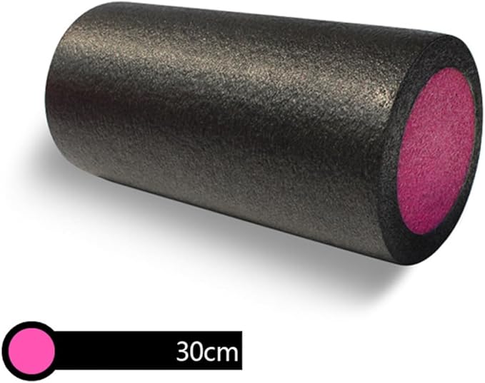 Yoga Massage Roller Epe Solid Foam Fitness Roller Muscle Massage Stick Black 30x15cm for Pilates Balance Training and Muscle