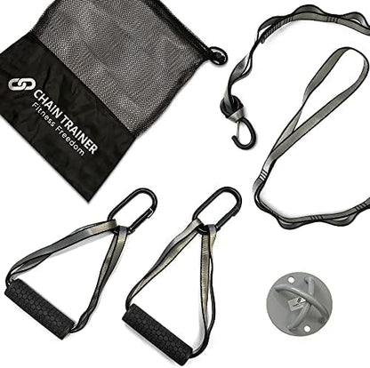 Portable Home Gym Multi-functional Basic Fitness Freedom Workout Equipment Comes in Basic, Intermediate, Advanced or Deluxe Sizes and Comes in Black or Silver
