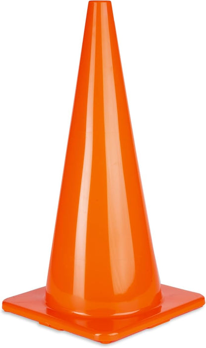 Champion Sports High Visibility Flexible Vinyl Cones for Sports Training, Agility Drills, Field & Gym Marking Sets