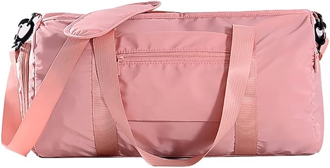 Sports Gym Luggage Travel Bag for Men and Women, Sports Gym Bag, Exercise Duffel Bag, Large Capacity and Light to Carry, Waterproof and Dirt-resistant Foldable Travel Bag ,Gear Pink