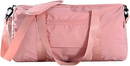 Sports Gym Luggage Travel Bag for Men and Women, Sports Gym Bag, Exercise Duffel Bag, Large Capacity and Light to Carry, Waterproof and Dirt-resistant Foldable Travel Bag ,Gear Pink