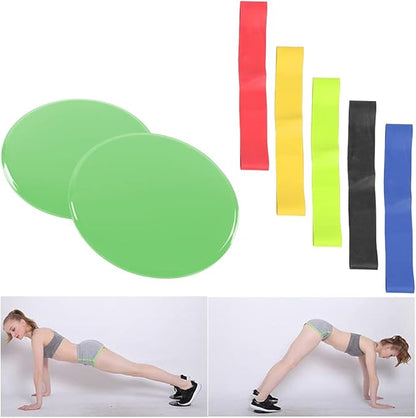 Fitness Sliding Discs ABS Material, 2 Pack, Effective Core Training Equipment for Home Gym Aerobics and Calisthenics in Pink, Black, Red, Blue, Green, Orange