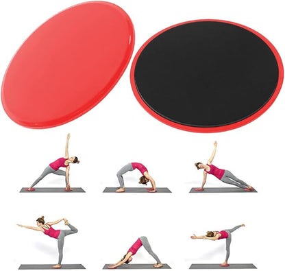 Fitness Sliding Discs ABS Material, 2 Pack, Effective Core Training Equipment for Home Gym Aerobics and Calisthenics in Pink, Black, Red, Blue, Green, Orange