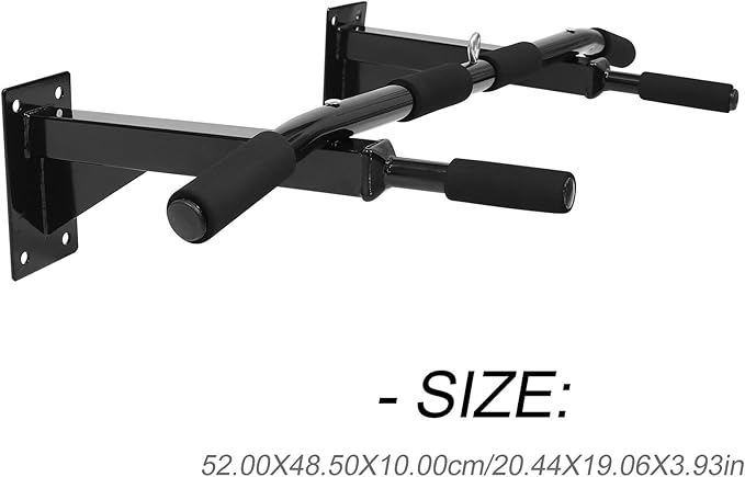 Kisangel Adjustable Pull up Bar for Home Fitness Wall Mounted Horizontal Fitness Bar Multi-functional Strength Training Equipment for Indoor Workout and Exercise