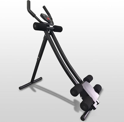 Ab Workout Equipment, Adjustable Ab Machine Full Body Workout for Home Gym, Strength Training Exercise Equipment for Body Shaping Foldable Waist Trainer Suitable for Beginner Max 440LBS