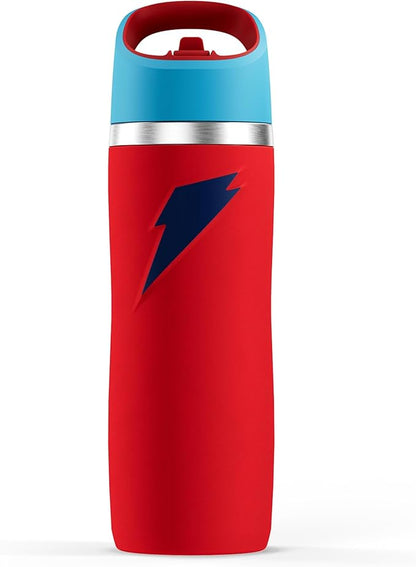 Gatorade 'Overtime' 32oz Stainless Steel Water Bottle, Straw Cap, Red/Blue