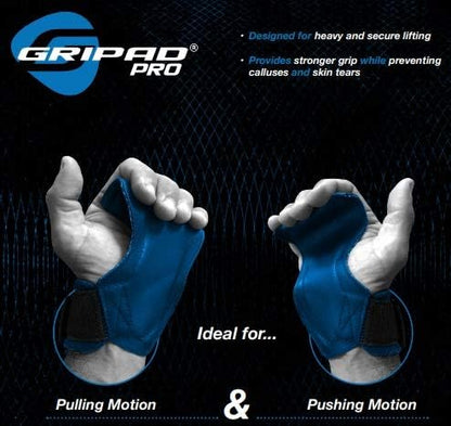 Gripad PRO Weight Lifting Gloves | Heavy Duty Straps | Alternative Power Lifting Hooks | Best for Deadlifts | Adjustable Neoprene Padded Wrist Wraps Support Bodybuilding