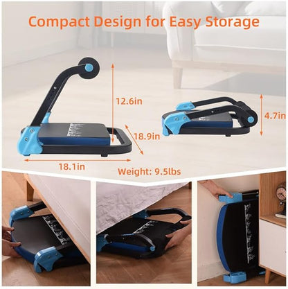 Ab Machine with Resistance Bands for Abdominal Exercise - 3 Levels Adjustable Sit-Up Exercise Equipment for Home Gym, Core & Full Body Workout