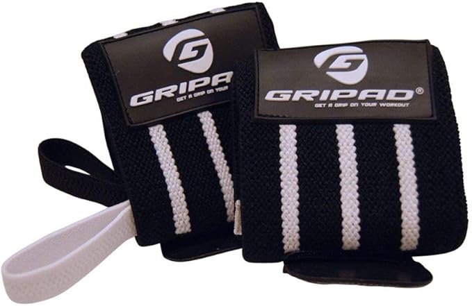 Gripad 12" x 3" Weight Lifting Support Wrist Wraps, Strong Wrist Wraps, 2 Thumb Loops – Great for Weightlifting, Powerlifting, Bodybuilding, Strength & Cross-Training.