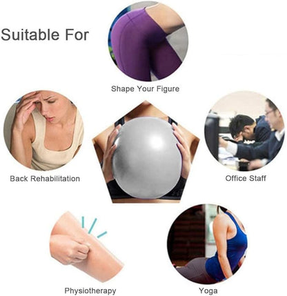 2 Pack Exercise Balls, 8-9 Inch Mini Pilates Yoga Balls, Anti-Burst Small Fitness Balls for Pilates, Yoga, Core Training and Physical Therapy, Improves Balance