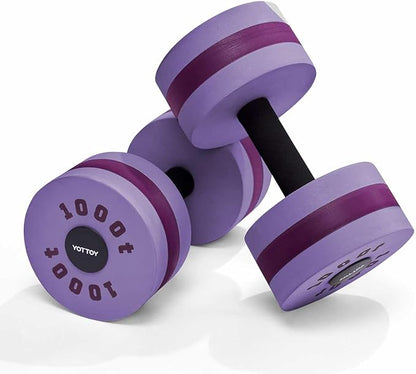 YOTTOY Water Dumbbells for Pool Exercise,Foam Aquatic Dumbbells for Water Aerobics,Resistance Training & Physical Therapy,Pool Weights for Water Workouts,Aqua Fitness,Set of 2