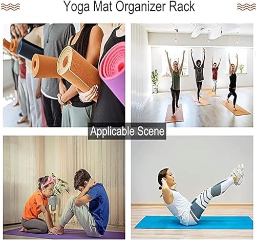 Multi-Functional Snowboard & Yoga Mat Storage Rack - Tall Home Gym Organizer with Wheels for Exercise Balls, Foam Rollers & Balance Trainers - Ideal for Studio & Garage Use