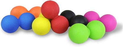 Peanut Massage Ball for Myofascial Release and Foot Relief Odorless Double Lacrosse Body Massager for Tight Muscles in Neck Shoulders Back Calves and Feet Portable Muscle Therapy