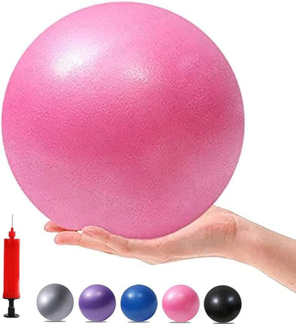 Mini Yoga Balls 9 Inch Exercise Pilates Therapy Balance Micropore Ball Barre Equipment for Home Stability Training Physical Core Training with Pump
