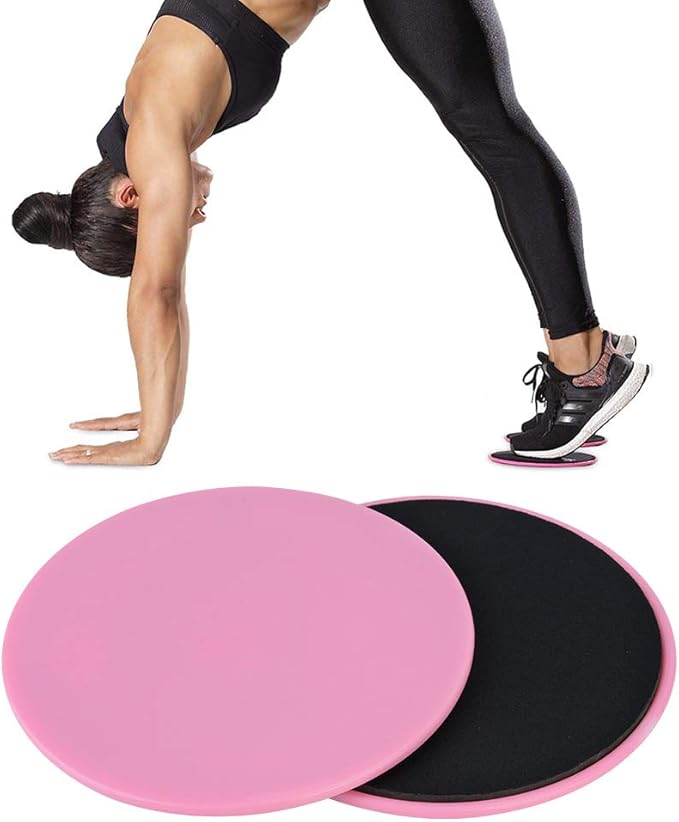 EVTSCAN 2PCS Core Sliding Discs, Exercise Sliding Gliding Disc, Exercise Fitness Core Balance Disc, Fitness Core Slider, for Sport Full Body Workout