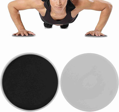 Fitness Gliding Disc 2PCS, Slider Sport Full Body Workout Core Stabilization, ABS Exercise Sliding Glidings Discs (Gray)